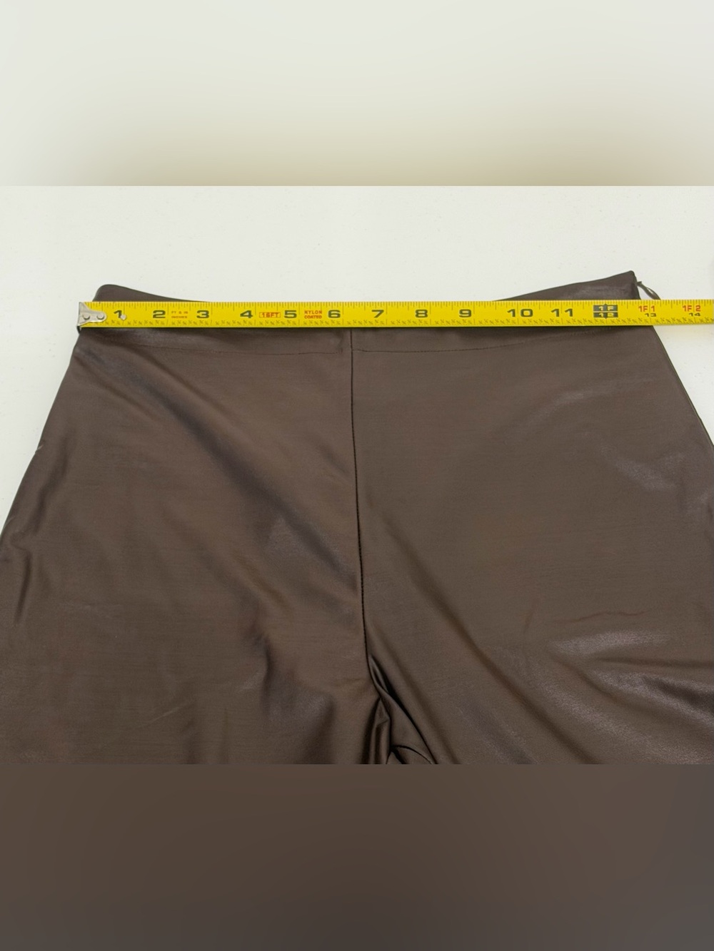 Suzanne Betro SBetro Faux Leather Straight Leg Split Hem Pants S NWT - Picture 6 of 11